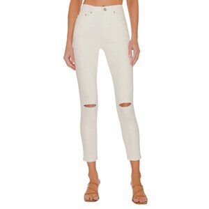 superdown Mandy Slit Knee Jeans in Off White 28 New Womens Denim Pants